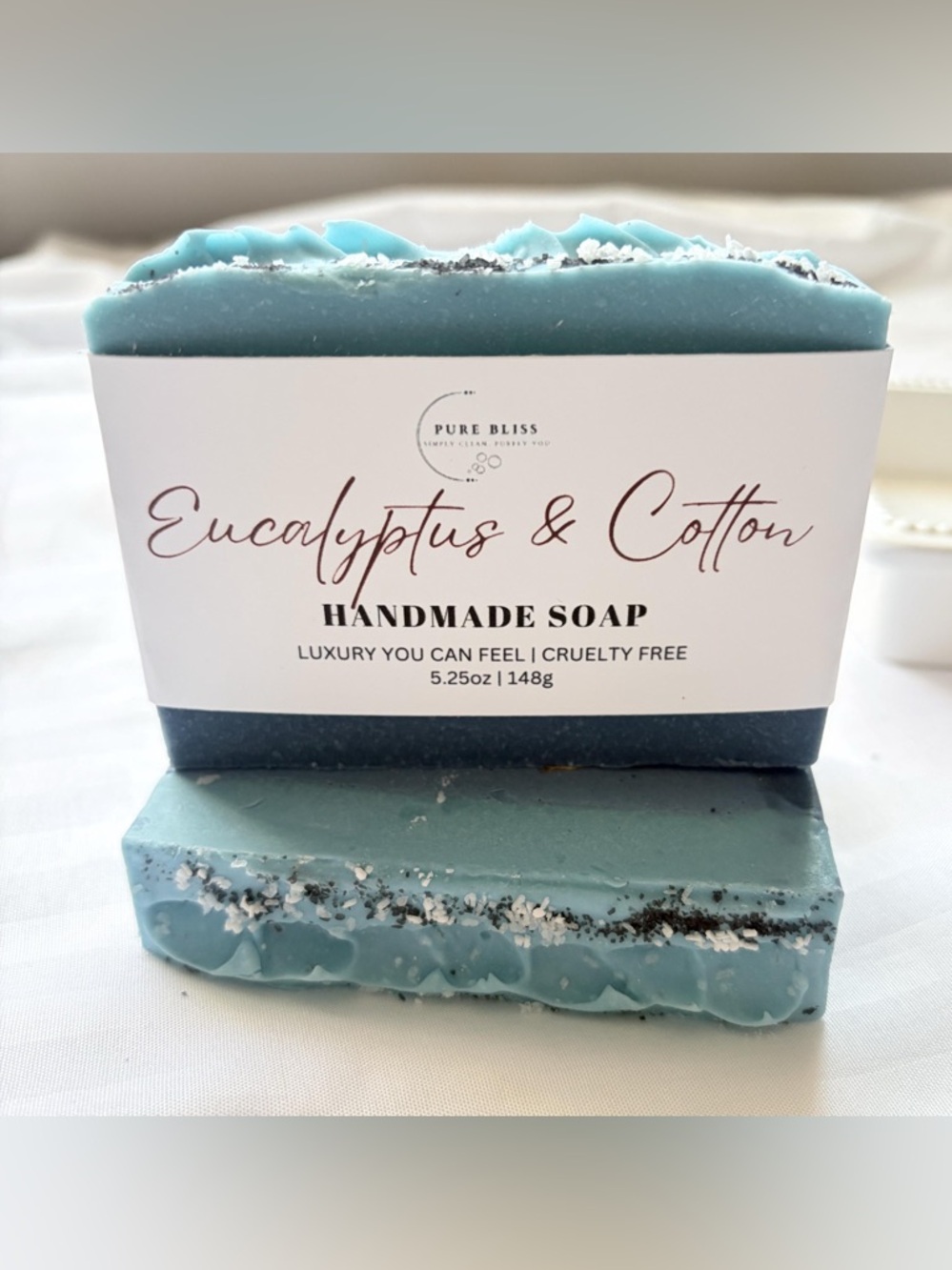 Homemade Eucalyptus and Cotton Soap